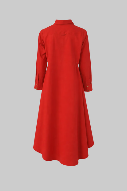Red dress on a white background